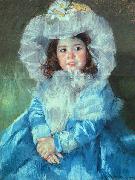 Mary Cassatt Margot in Blue oil painting reproduction